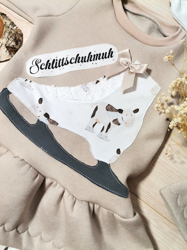 "Schlittschuhmuh" - Bio Stoff