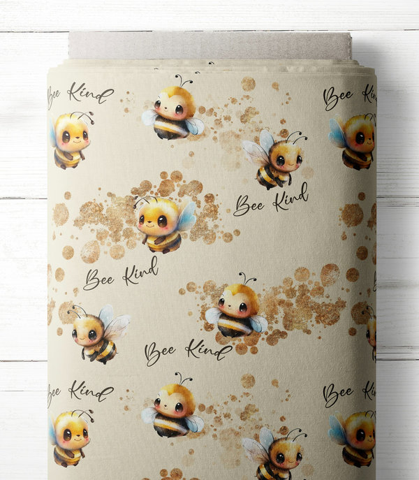 Baumwollstoff "Bee Kind"