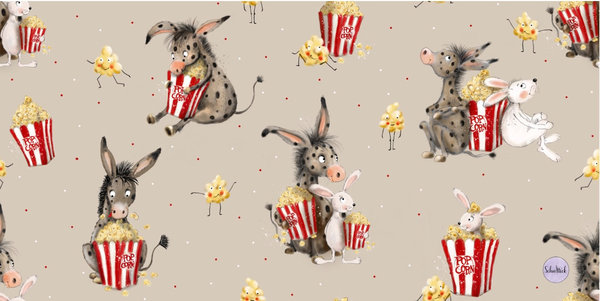 Eda & Mo "Popcorn Liebe" - Farbe Beige - Bio Stoff