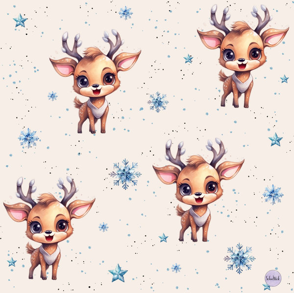 Baumwollstoff "Winter Deer"